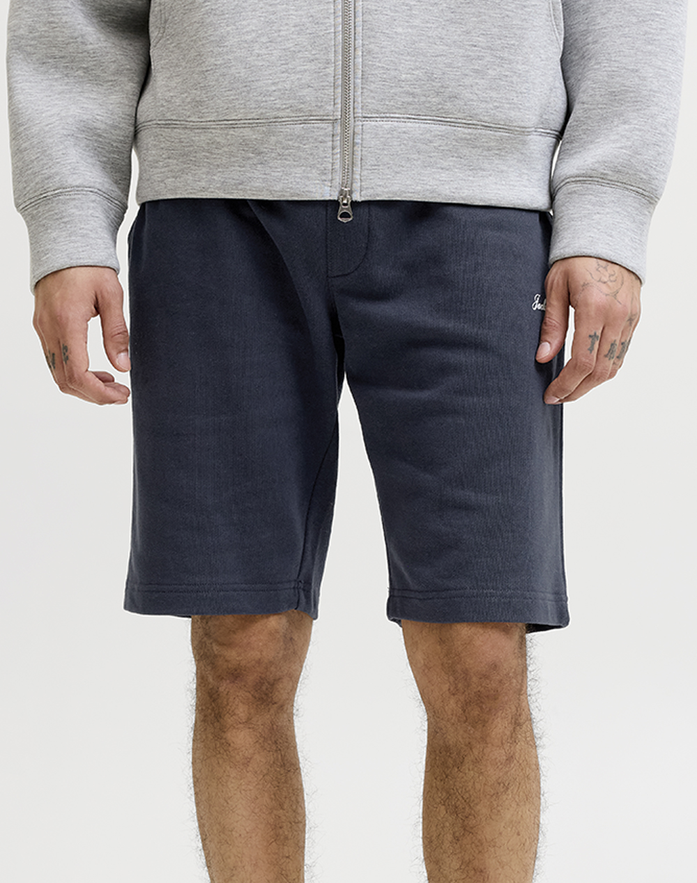 JACK&JONES JPSTGORDON ARCHIVE SWEAT SHORTS MID SN 12288638-Sky Captain DarkBlue