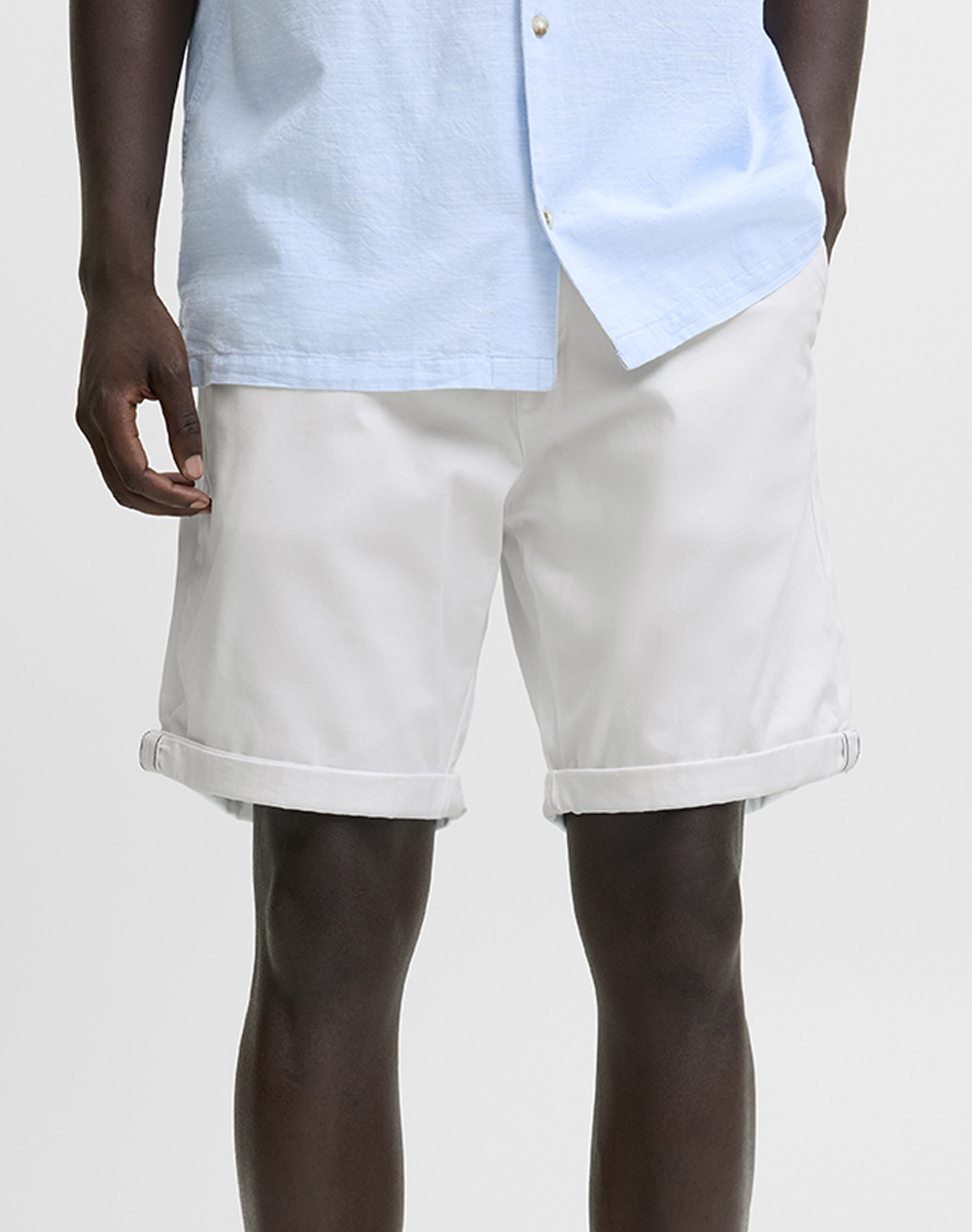 JACK&JONES JPSTBOWIE SHORTS SOLID REG SN 12165604-WHITE White