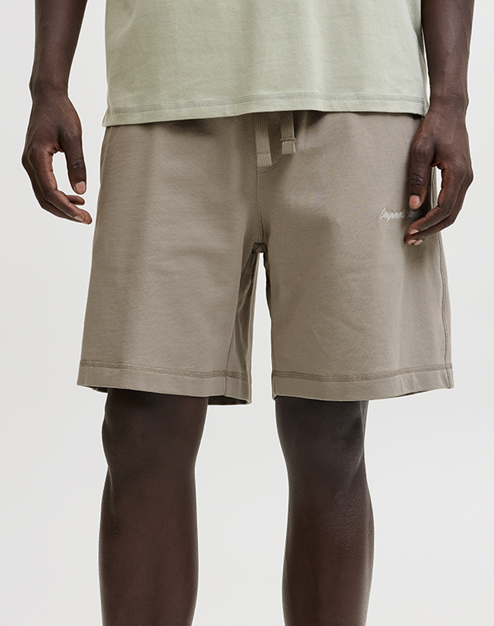 Jack&Jones Ανδρική Αθλητική Βερμούδα Ανοιχτό Καφέ Βαμβάκι Πολυεστέρας