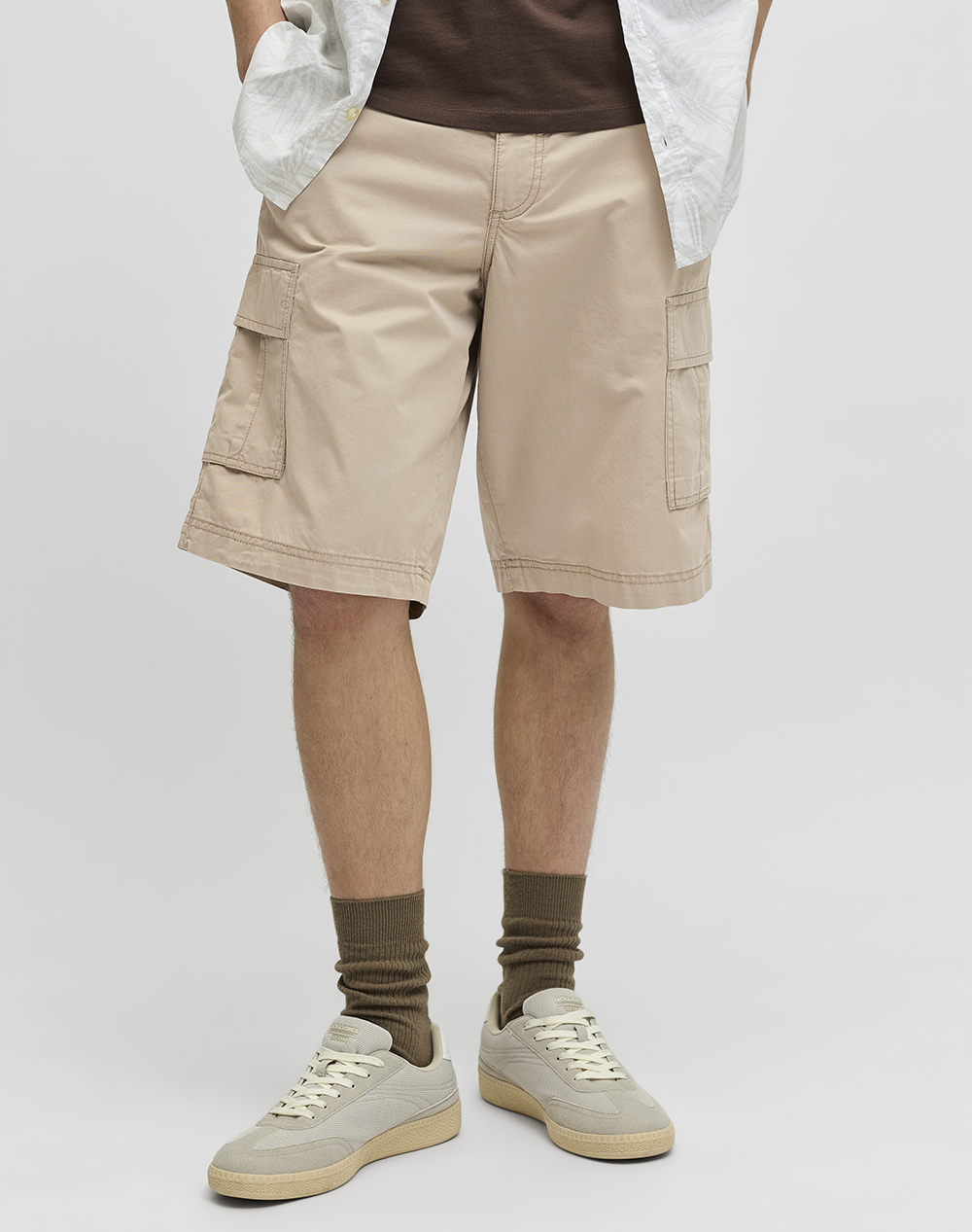 JACK&JONES JREBCORY CARGO SHORT MID SN 12291273-Crockery Biege