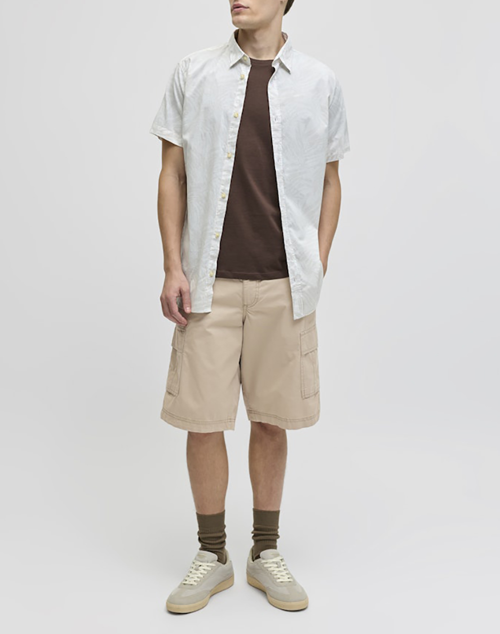 Jack Jones Jrebcory Cargo Short Mid Sn 12291273-Crockery Biege ανδρικά ρούχα Σορτς Βερμουδες Politikos Shop Πολιτικός