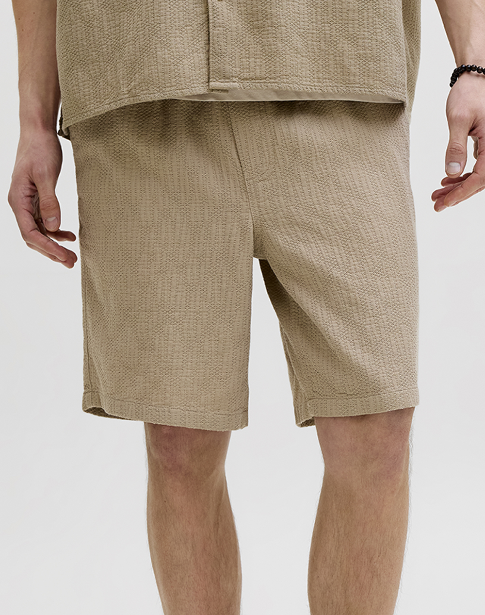 Jack&Jones Ανδρική Βερμούδα Jogger Ανοιχτό Καφέ Βαμβάκι Οργανικό Βαμβάκι