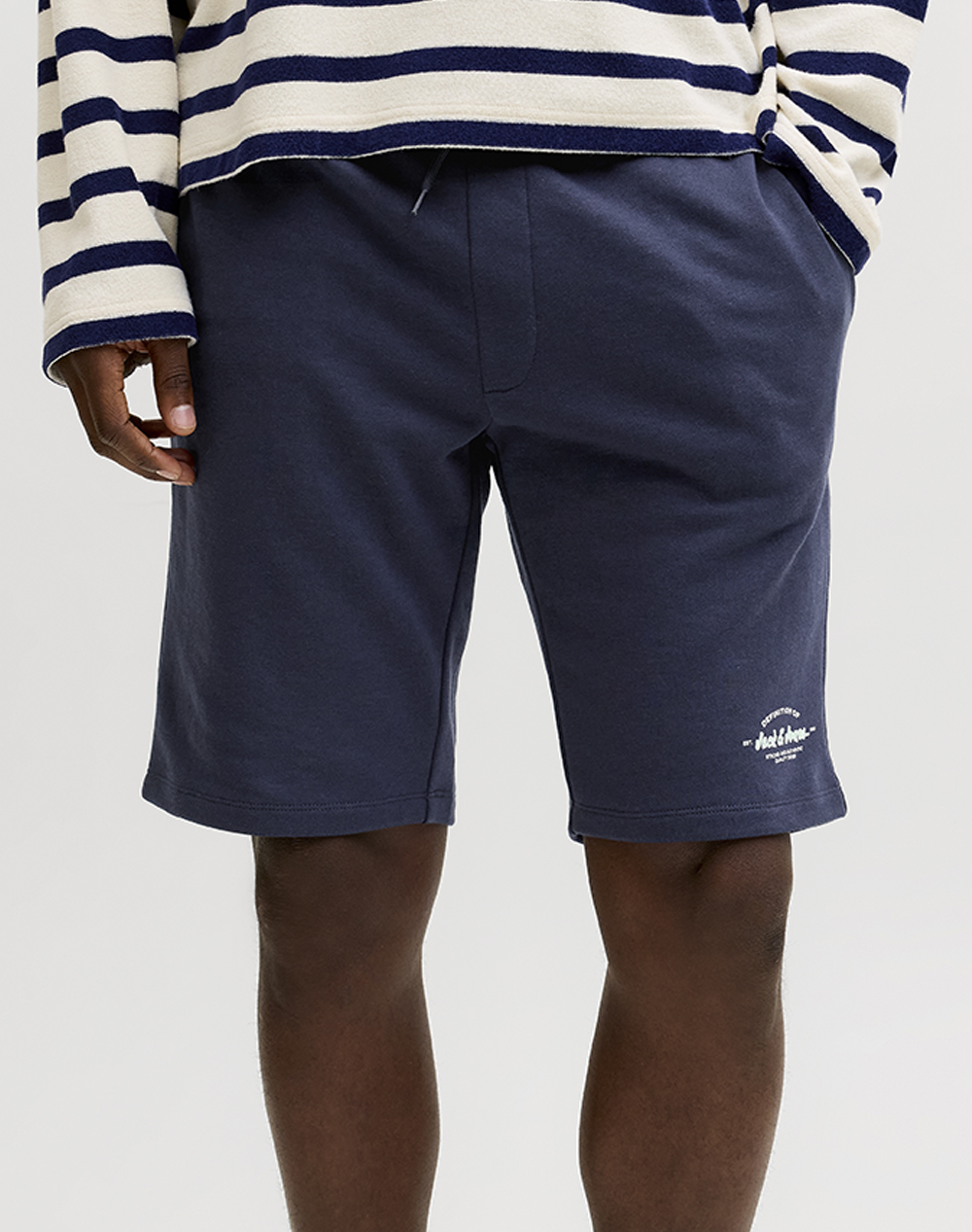 JACK&JONES JPSTGORDON BRANDON SWEAT SHORTS MID 12292136-Navy Blazer NavyBlue