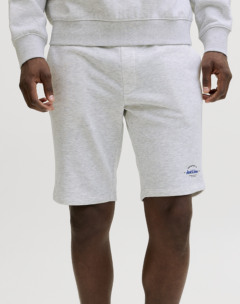 Jack&Jones Ανδρική Αθλητική Βερμούδα Υπολευκό Ανακυκλωμένος Πολυεστέρας Οργανικό Βαμβάκι