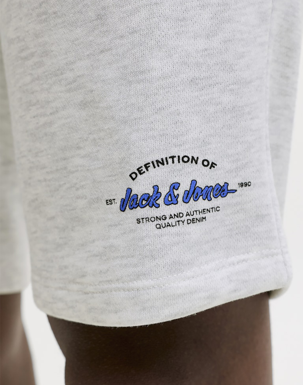 Jack Jones Jpstgordon Brandon Sweat Shorts Mid 12292136-White Melange Offwhite ανδρικά αθλητικά ρούχα Σορτς Βερμουδα Politikos Shop Πολιτικός