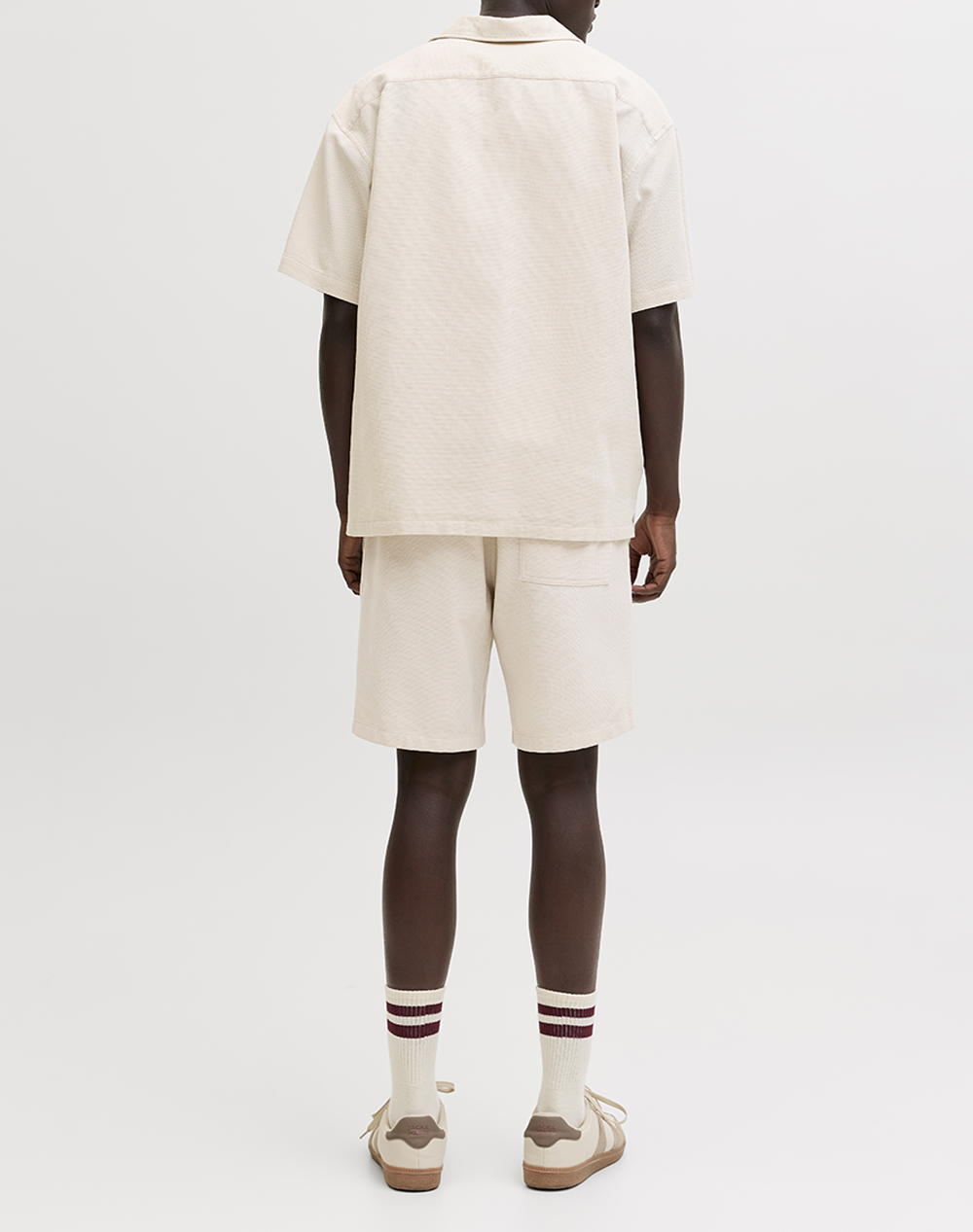 JACK&JONES JPSTJAIDEN WAFFLE RESORT SHORT REG 12295862-Moonbeam Cream φωτογραφία