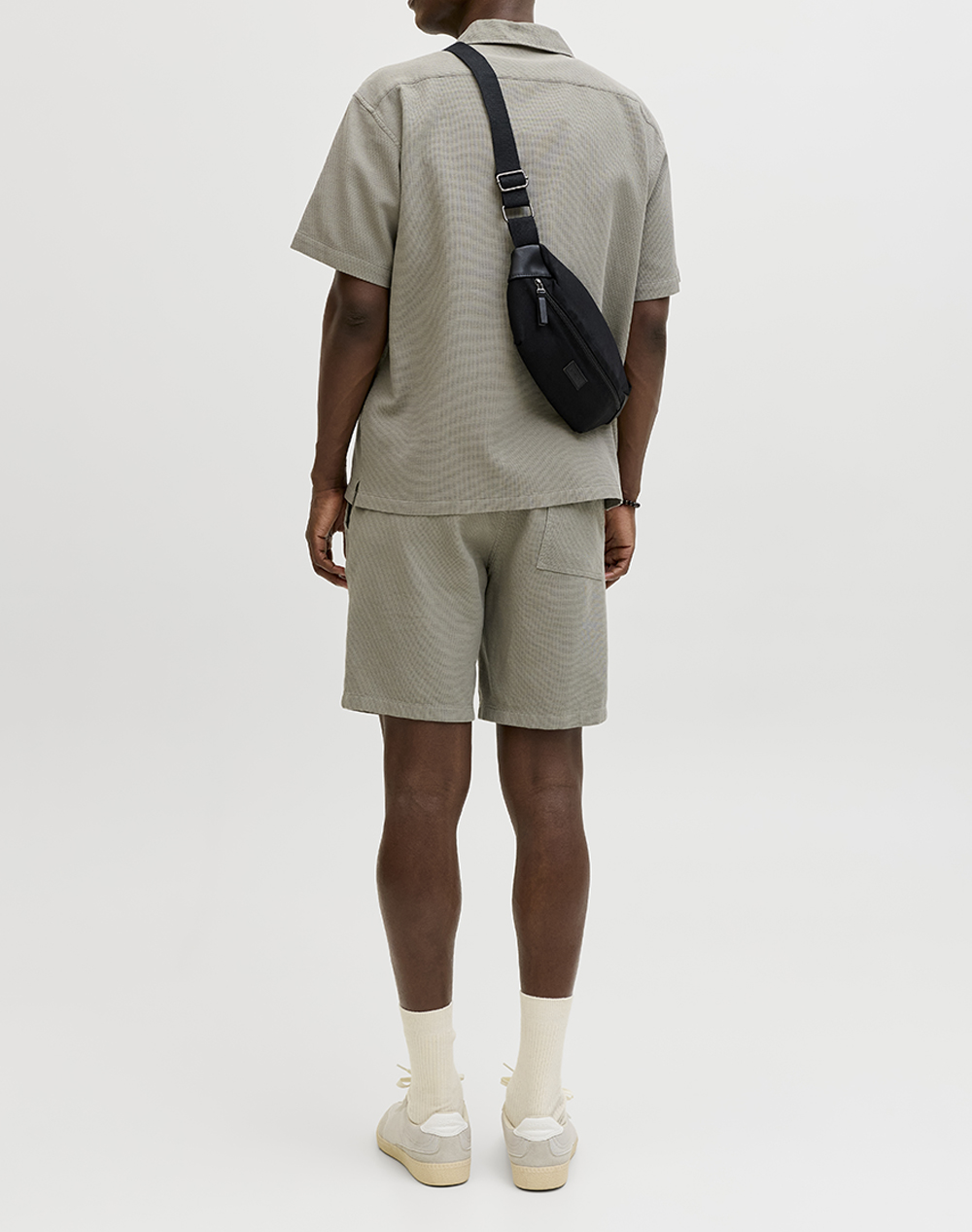 JACK&JONES JPSTJAIDEN WAFFLE RESORT SHORT REG 12295862-Vetiver Khaki φωτογραφία