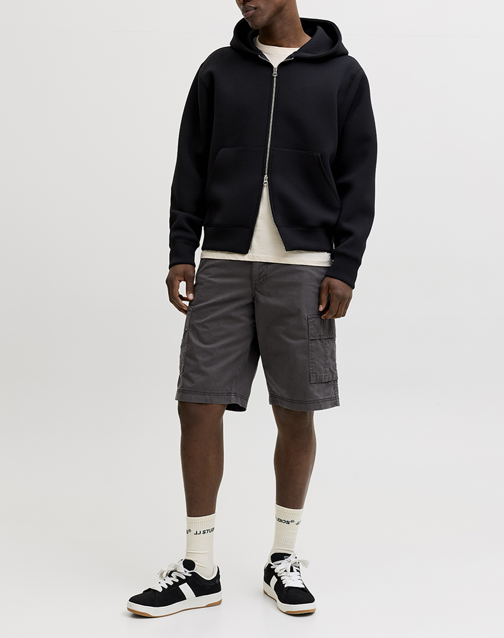 Jack Jones Jpstcole Matty Cargo Short Mid 12292263-Asphalt Darkslategrey ανδρικά ρούχα Σορτς Βερμουδες Politikos Shop Πολιτικός
