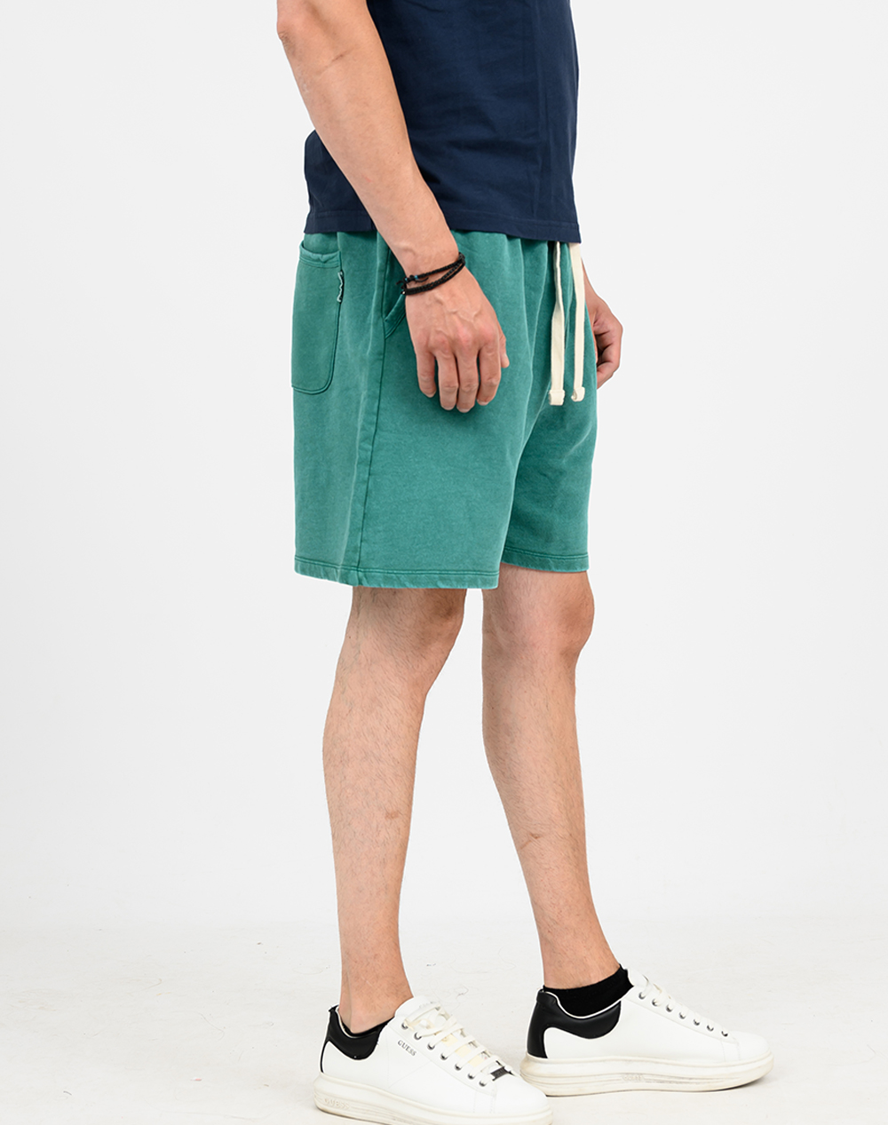 Jack Jones Jpstbill Pop Washed Sweat Shorts Srt 12296528-Proud Peacock Green ανδρικά αθλητικά ρούχα Σορτς Βερμουδα Politikos Shop Πολιτικός