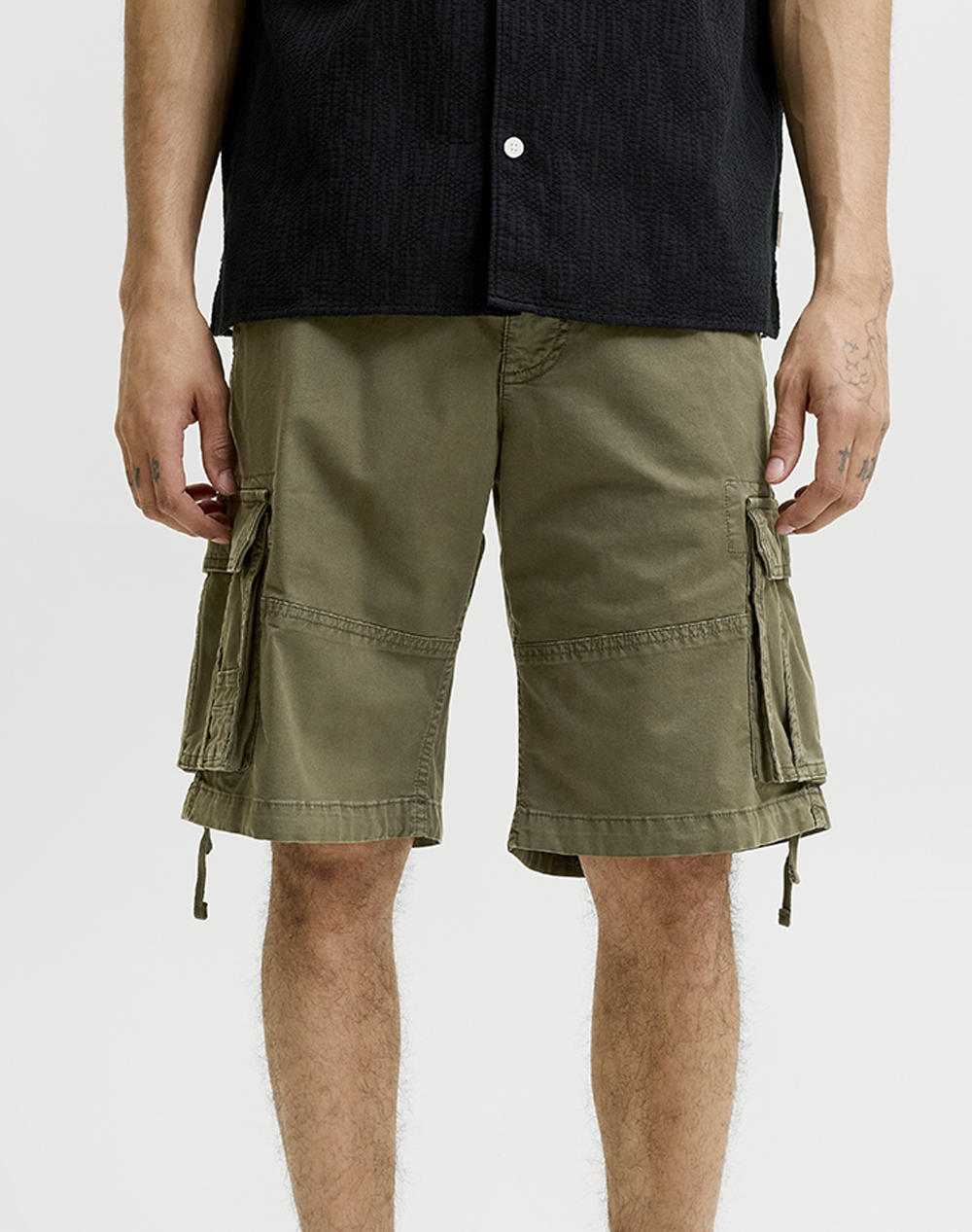 JACK&JONES JPSTCOLE ANTHONY CARGO SHORTS MID 12293343-Ivy Green DarkGreen