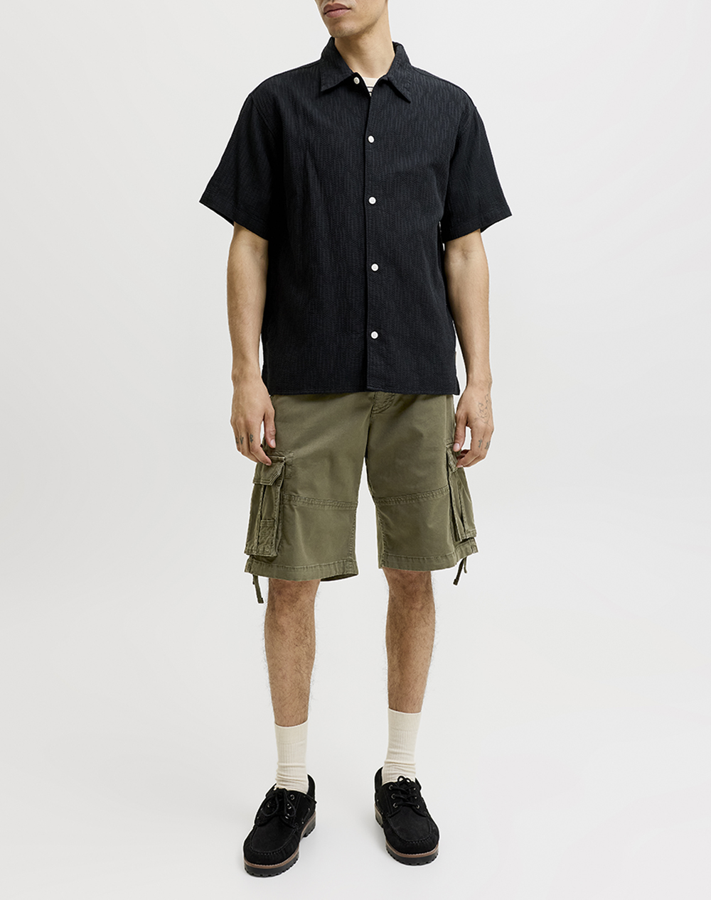 Jack Jones Jpstcole Anthony Cargo Shorts Mid 12293343-Ivy Green Darkgreen ανδρικά ρούχα Σορτς Βερμουδες Politikos Shop Πολιτικός
