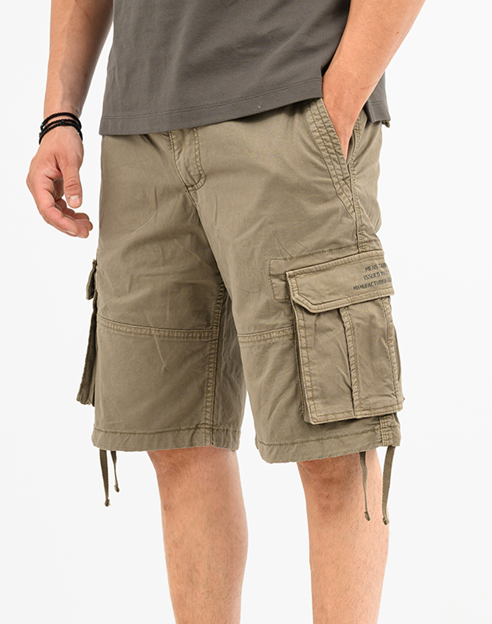JACK&JONES JPSTCOLE ANTHONY CARGO SHORTS MID 12293343-Crocodile Khaki