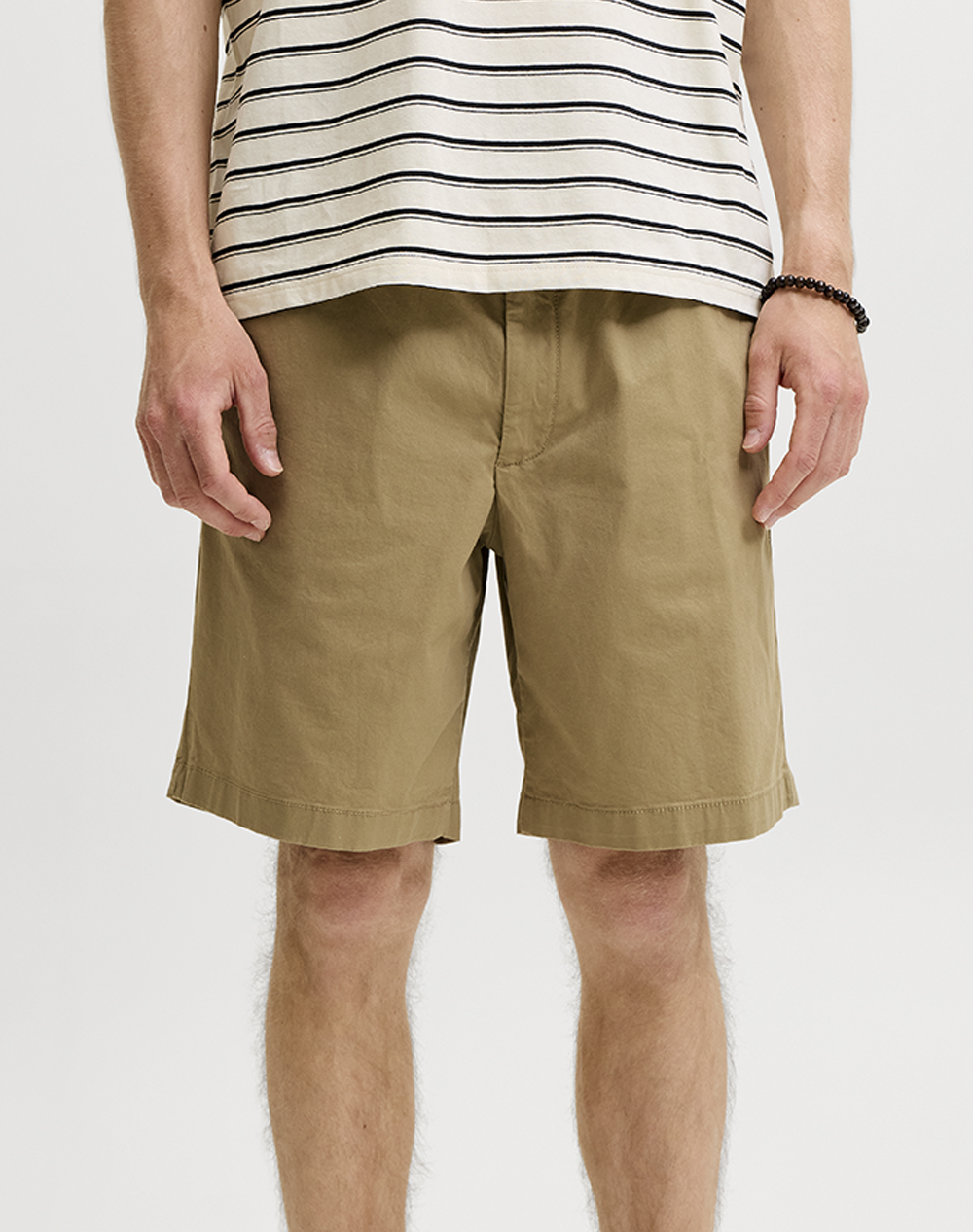 Jack&Jones Ανδρική Βερμούδα Μπεζ Βαμβάκι Ανακυκλωμένο Βαμβάκι Ελαστάνη