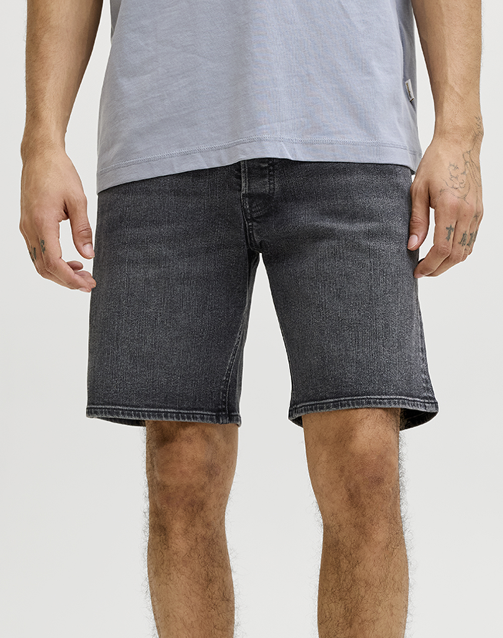 JACK&JONES JJIRICK JJORIGINAL SHORTS AT 999 12290839-Black Denim DenimBlack