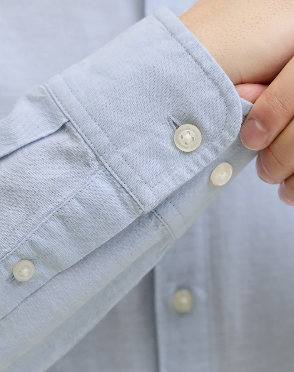 Jack Jones Jjebreeze Linen Blend Shirt L S Sn 12288595-Celestial Blue Lightblue ανδρικά ρούχα πουκάμισα Politikos Shop Πολιτικός