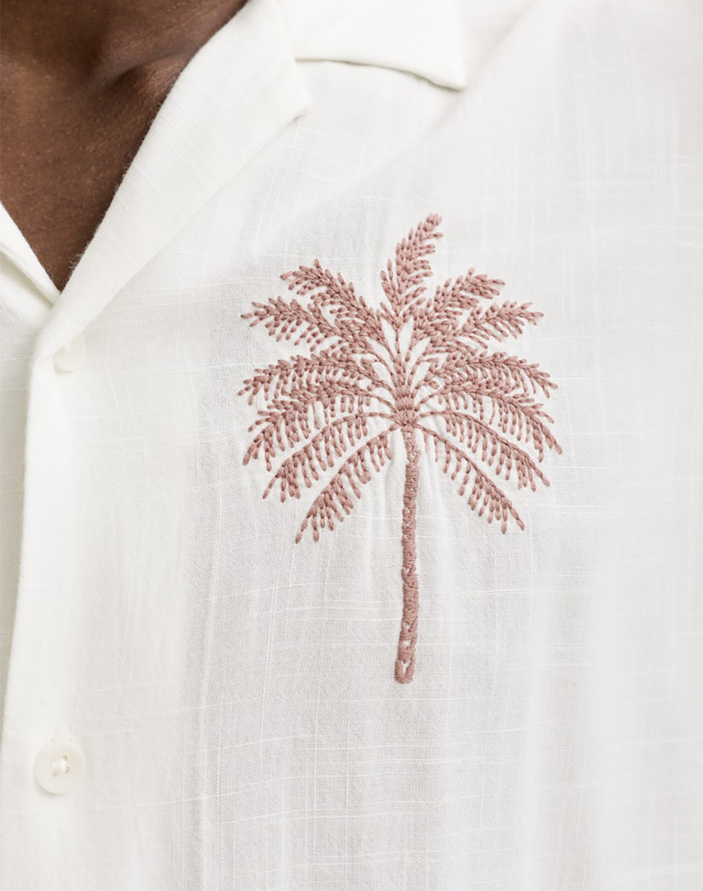 Jack Jones Jprblafred Placement S Shirt 12296413-Cloud Dancerregular Fit Offwhite ανδρικά ρούχα πουκάμισα Politikos Shop Πολιτικός