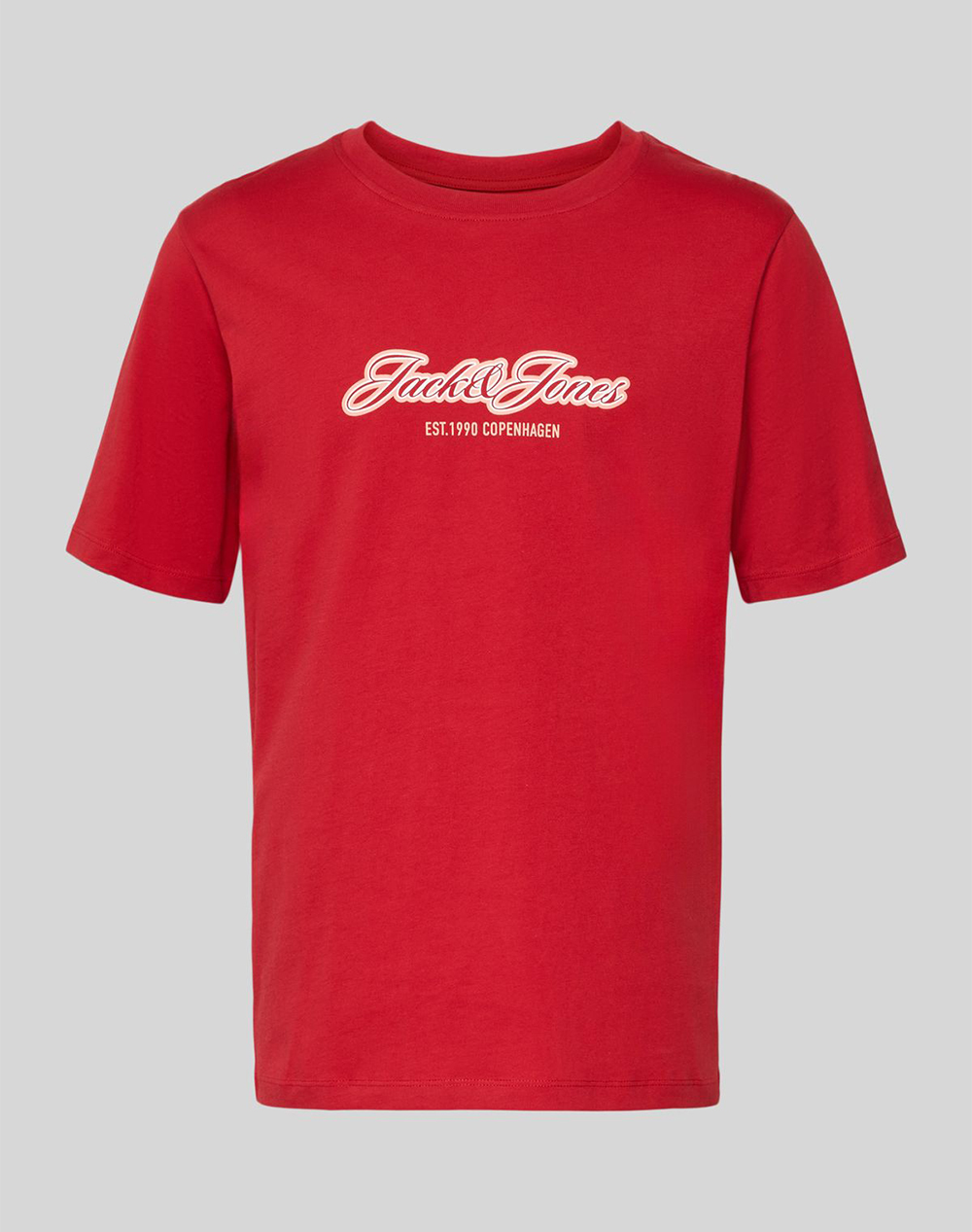 JACK&JONES JORCATSKILLS BALLON TEE SS CN FST 12297893-Samba Red