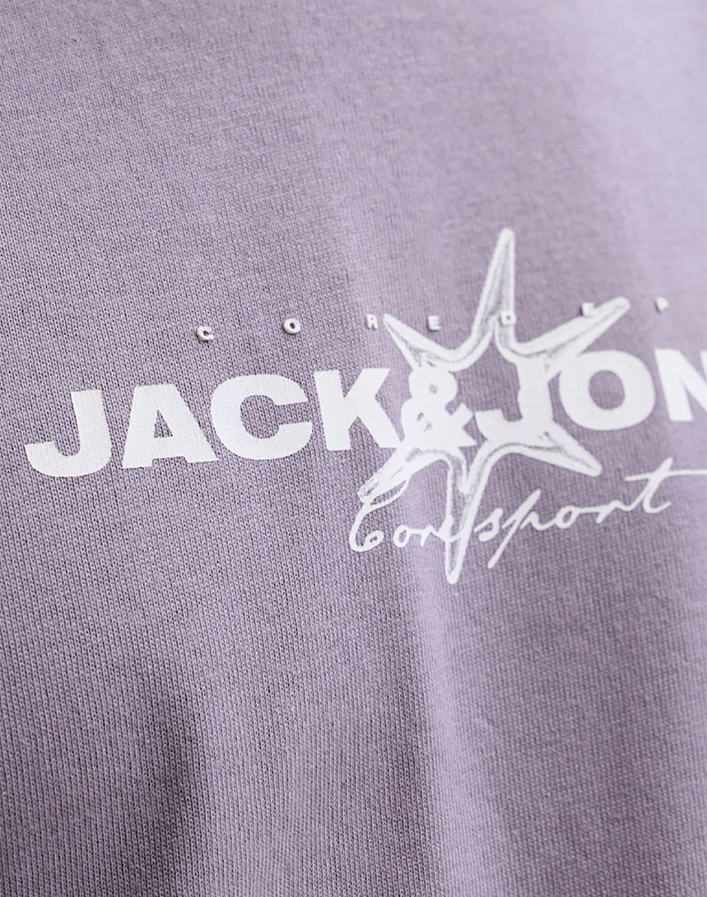 Jack Jones Jcomineral Small Front Print Tee Ss Crew 12292555-Purple Ash Purple ανδρικά ρούχα μπλούζες T-Shirt Politikos Shop Πολιτικός