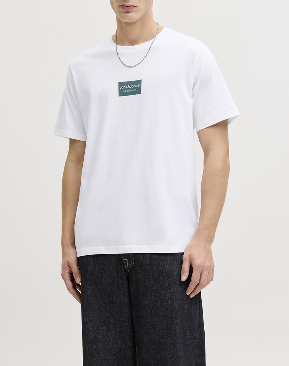 JACK&JONES JJFRANK TEE SS CREW NECK 12288092-BRIGHT WHITE White