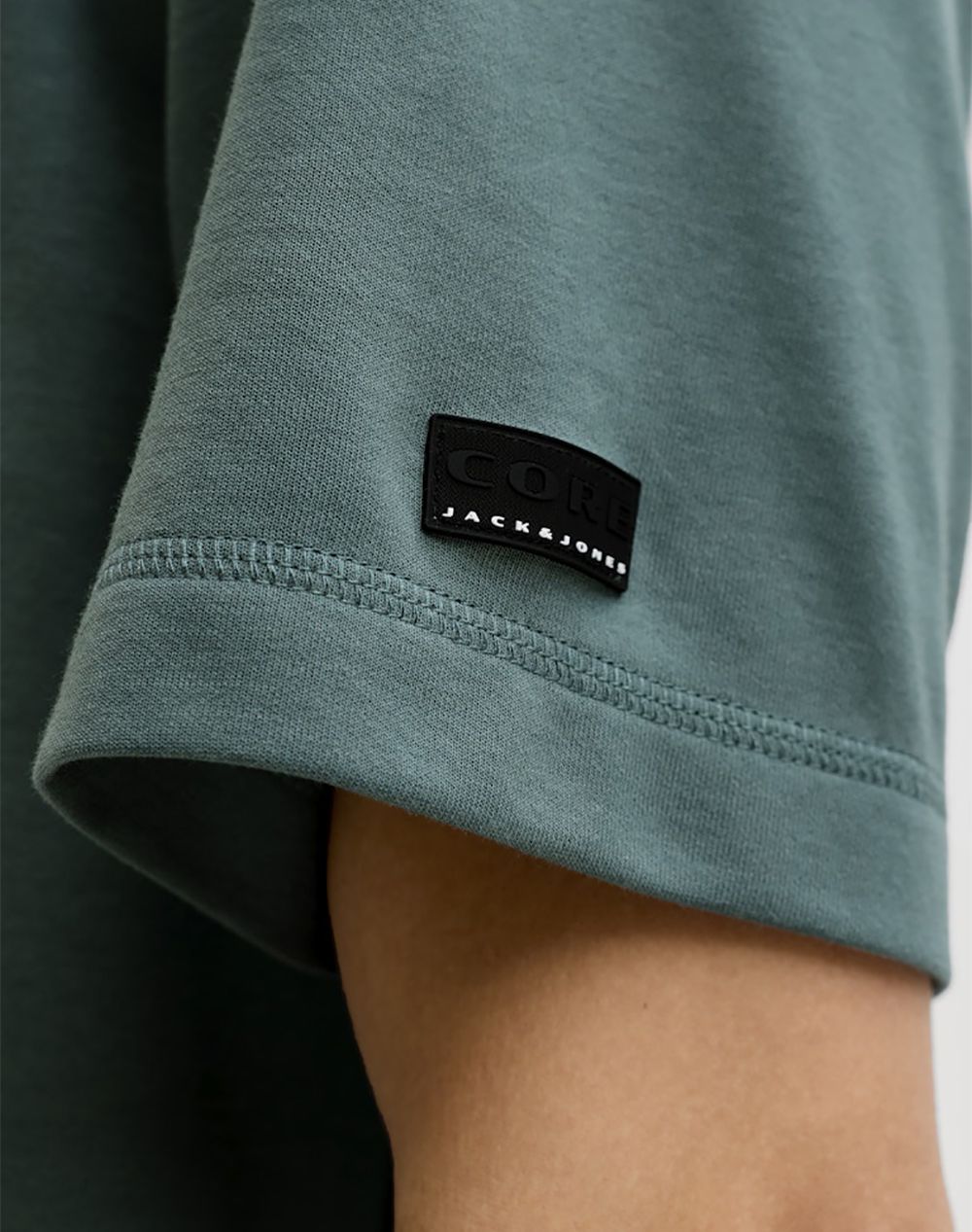 Jack Jones Jcofusion Badge Tee Ss Crew Neck Ln 12289962-North Atlantic Mixed ανδρικά ρούχα μπλούζες T-Shirt Politikos Shop Πολιτικός