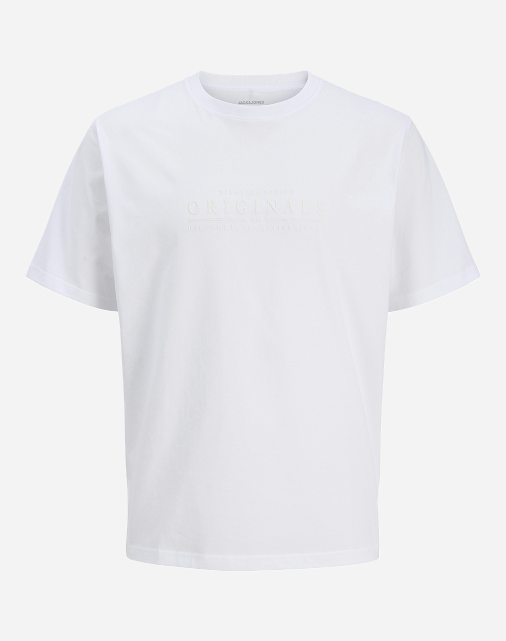 JACK&JONES JORCATSKILLS MINIMAL TEE CREW NECK LN 12290315-BRIGHT WHITE White