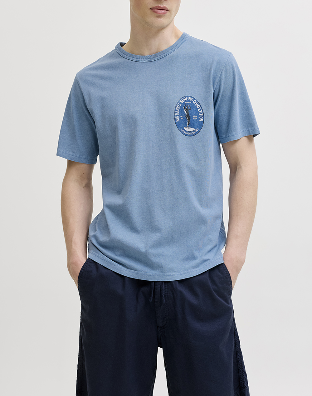 JACK&JONES JPRBLUMAXWELL SS TEE 12295102-Riviera Blue