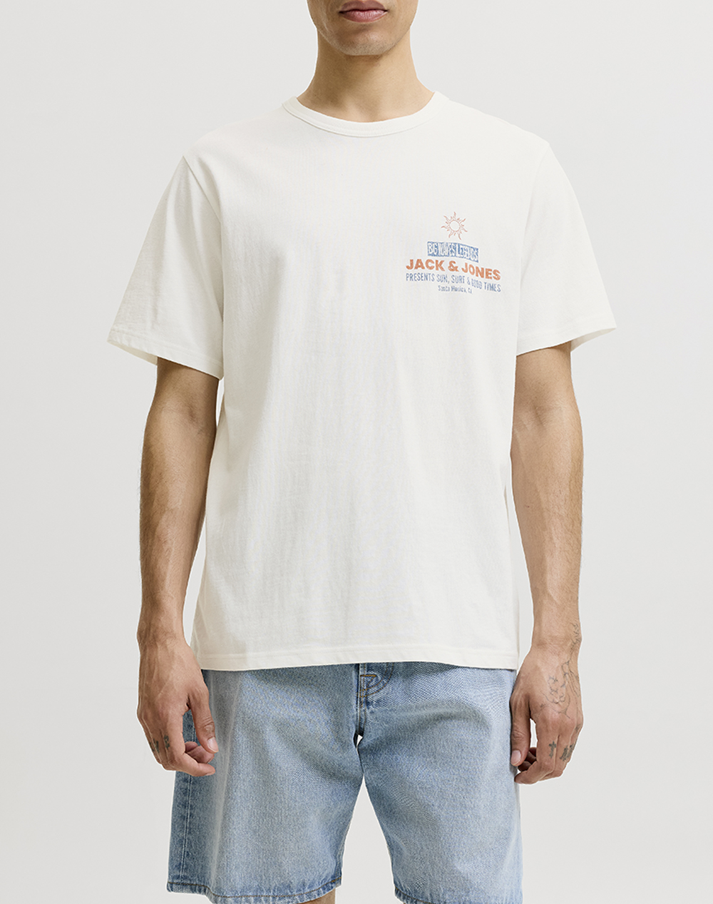 JACK&JONES JPRBLUMAXWELL SS TEE 12295102-BRIGHT WHITE White