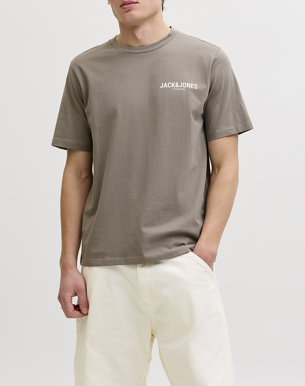 JACK&JONES JPRBLAOSCAR SS TEE FST 12302469-Morel Chocolate