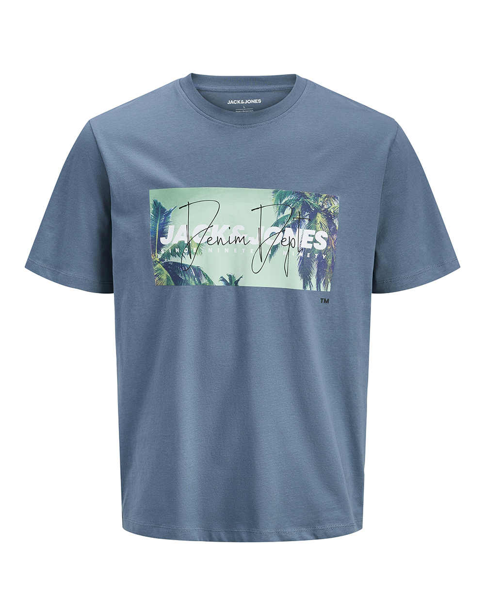 JACK&JONES JJINDIANA TEE SS CREW NECK LN 12288112-Blue Mirage Blue