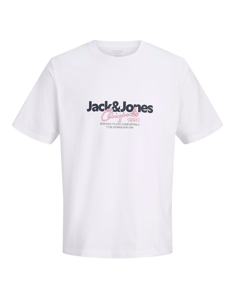 JACK&JONES JORCASSIS TEE SS CREW NECK FST 12301961-BRIGHT WHITE White