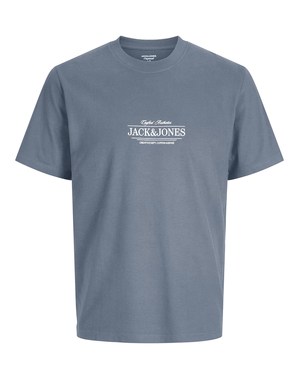 JACK&JONES JORCASSIS MINIMAL TEE SS CREW NECK 12295049-Tradewinds SteelBlue