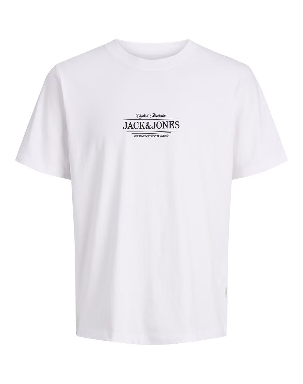 JACK&JONES JORCASSIS MINIMAL TEE SS CREW NECK 12295049-BRIGHT WHITE White
