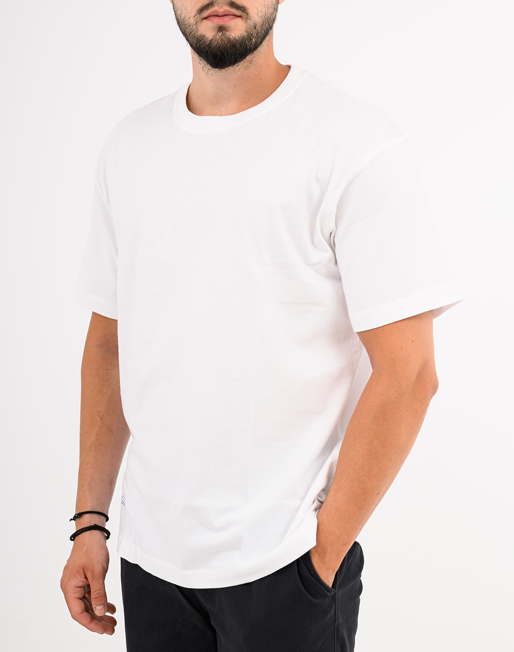 JACK&JONES JPRBLACARLO SS TEE 12294945-Bright WhitePICTUREFRONTPRINT White