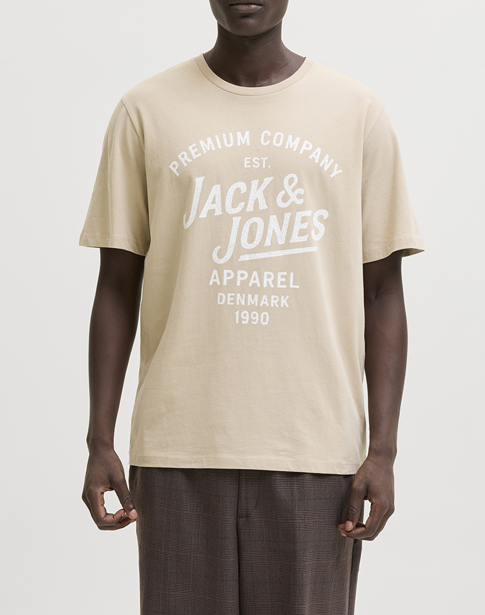 JACK&JONES JPRBLUZANE SS TEE FST 12302467-Humus Biege