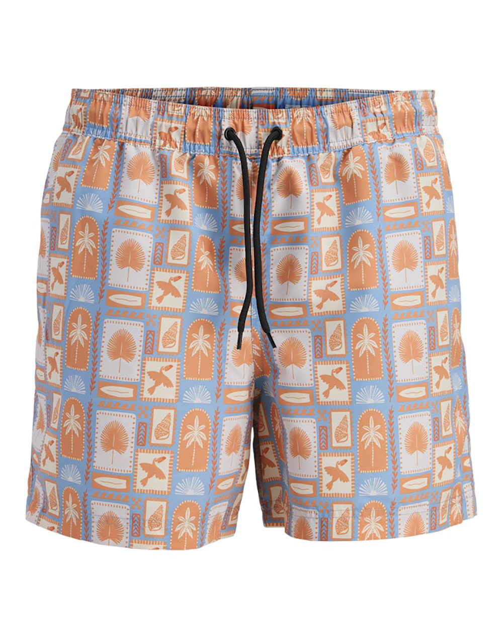 Jjrebel Jrebhawaii Swim Short Print 12270764-Dusk Blueaop Mixed ανδρικά ρούχα μαγιό Σορτς Politikos Shop Πολιτικός