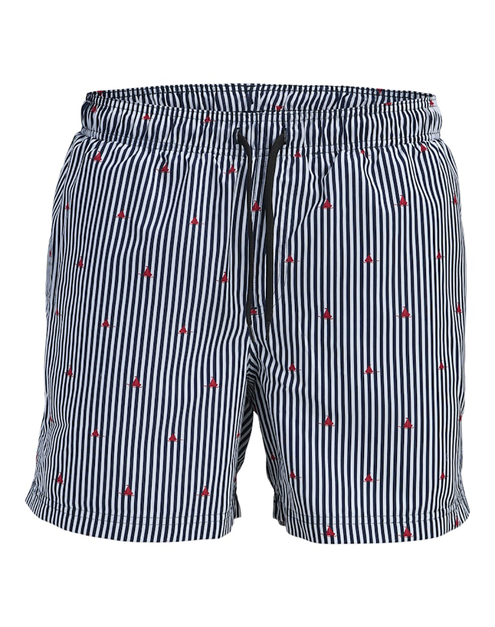 Jjrebel Jrebhawaii Swim Short Print 12270764-Navy Blazerstripes Navyblue ανδρικά ρούχα μαγιό Σορτς Politikos Shop Πολιτικός