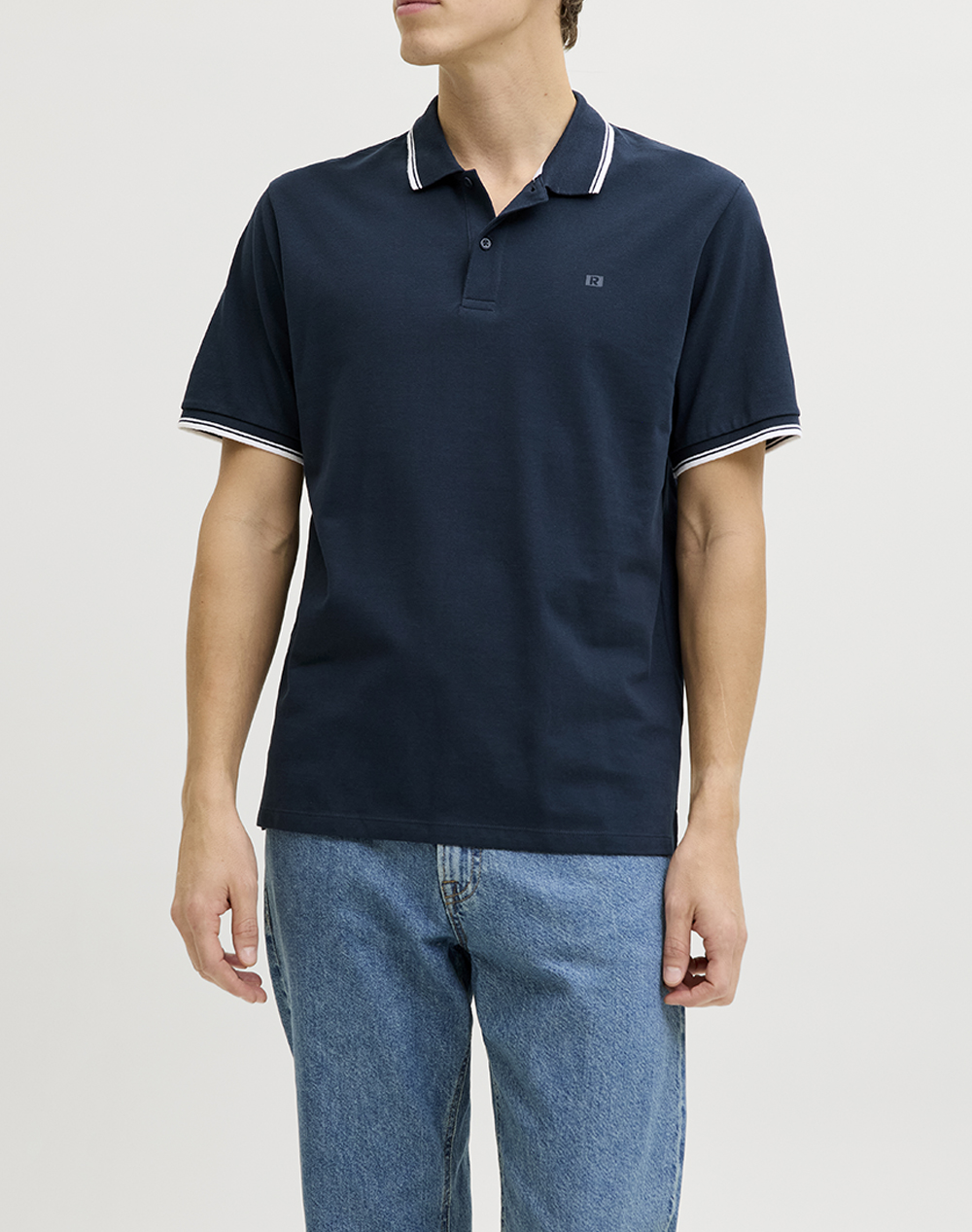 JJREBEL JREBZELL POLO SS SN 12271166-Navy Blazer DarkBlue
