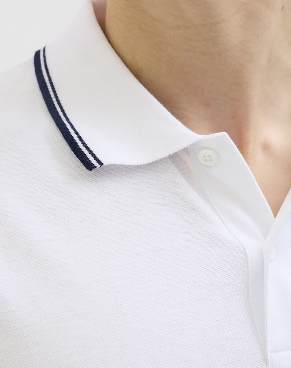 Jjrebel Jrebzell Polo Ss Sn 12271166-White White ανδρικά ρούχα μπλούζες Politikos Shop Πολιτικός