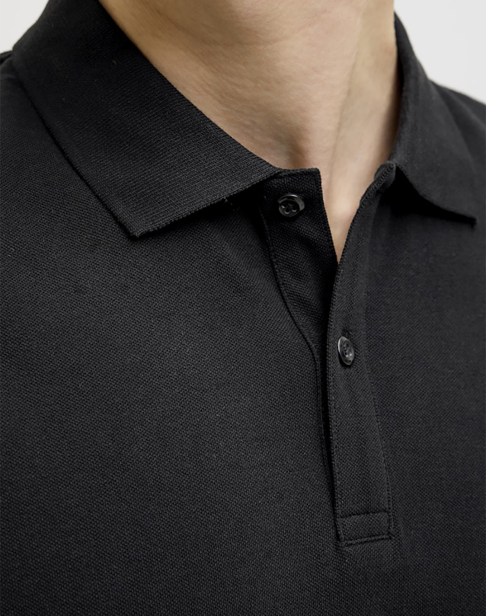 Jjrebel Jrebrebel Logo Polo Ss 12264439-Black Black ανδρικά ρούχα μπλούζες Politikos Shop Πολιτικός