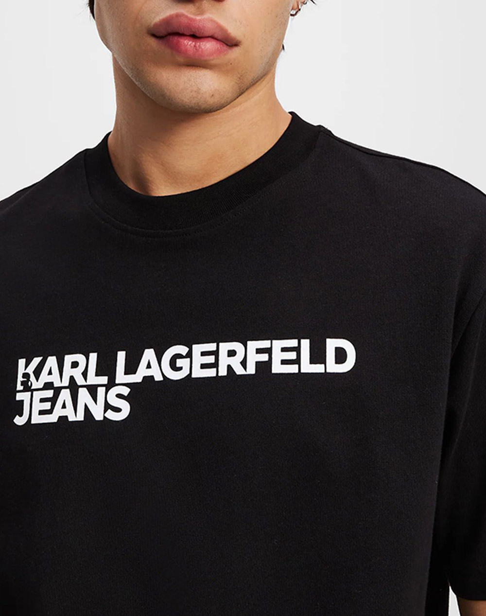 Karl Lagerfeld Jeans Klj Reg Ss Essential Tee A1M17002-999 Black ανδρικά ρούχα μπλούζες T-Shirt Politikos Shop Πολιτικός