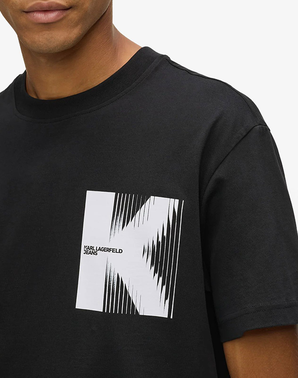 Karl Lagerfeld Jeans Klj Reg Ss K Logo Tee B1M17066-999 Black ανδρικά ρούχα μπλούζες T-Shirt Politikos Shop Πολιτικός