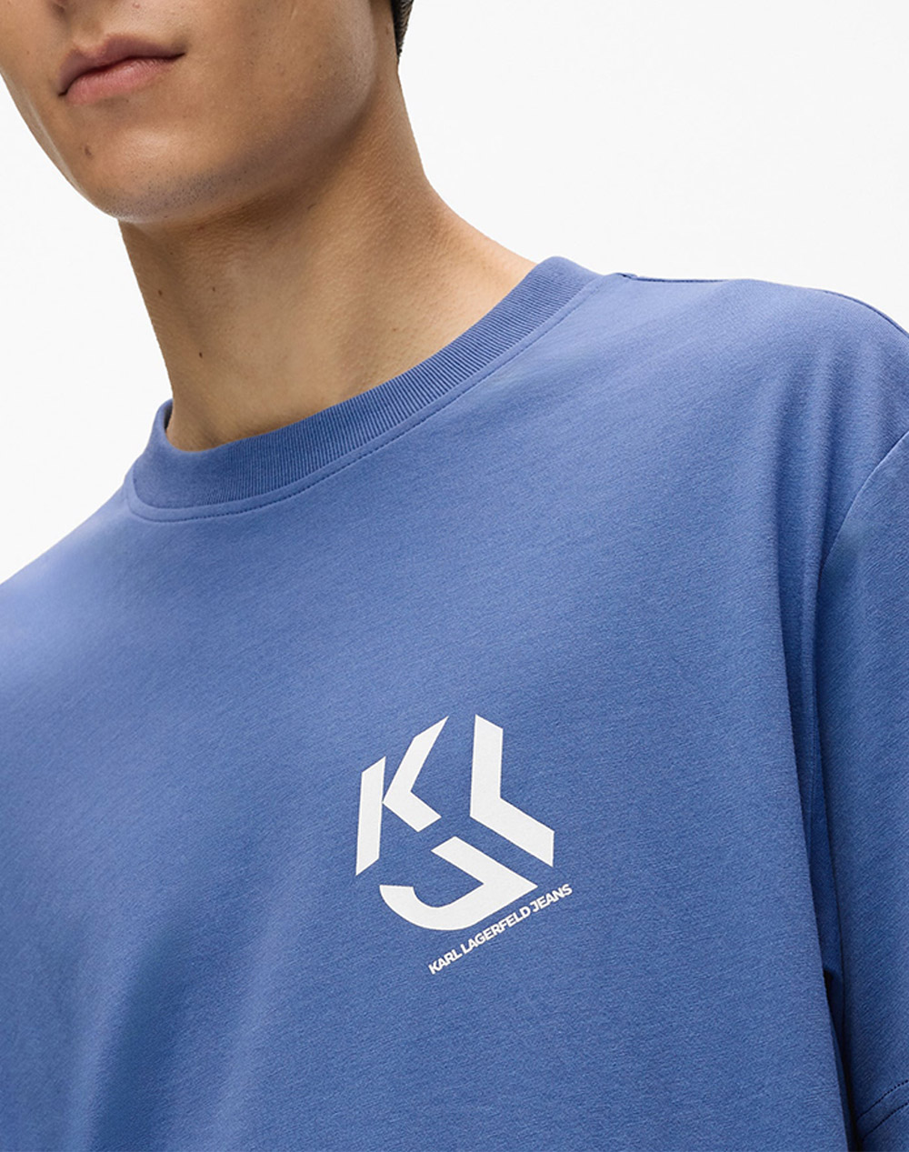 KARL LAGERFELD JEANS KLJ REG MONOGRAM TEE A2M17072-690 Blue φωτογραφία