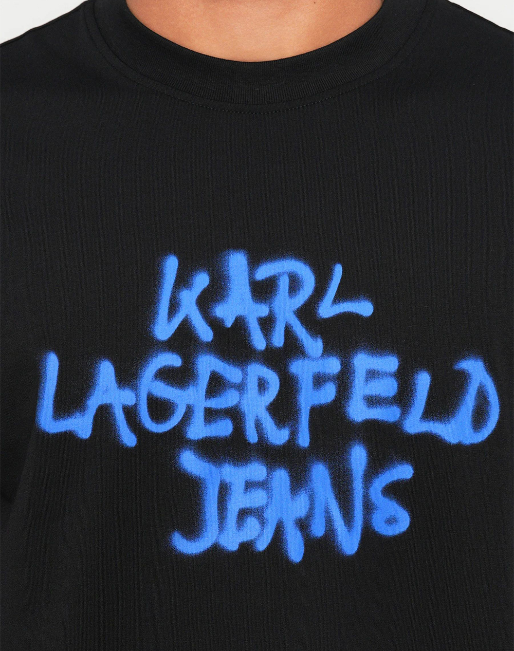 Karl Lagerfeld Jeans Klj Reg Ss Graffiti Tee B1M17065-999 Black ανδρικά ρούχα μπλούζες T-Shirt Politikos Shop Πολιτικός