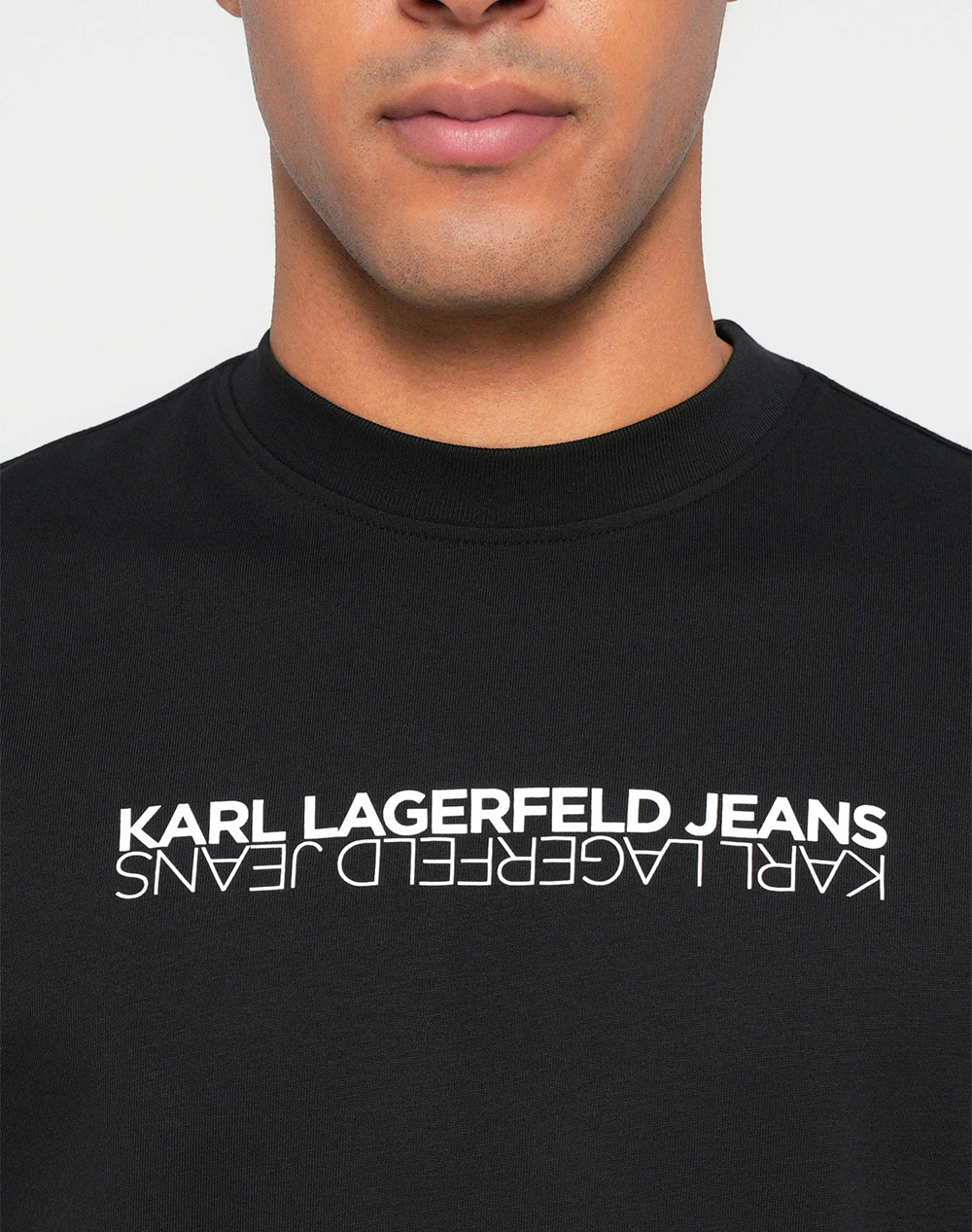 KARL LAGERFELD JEANS KLJ SLIM SS REFLECTION TEE B1M17063-999 Black φωτογραφία
