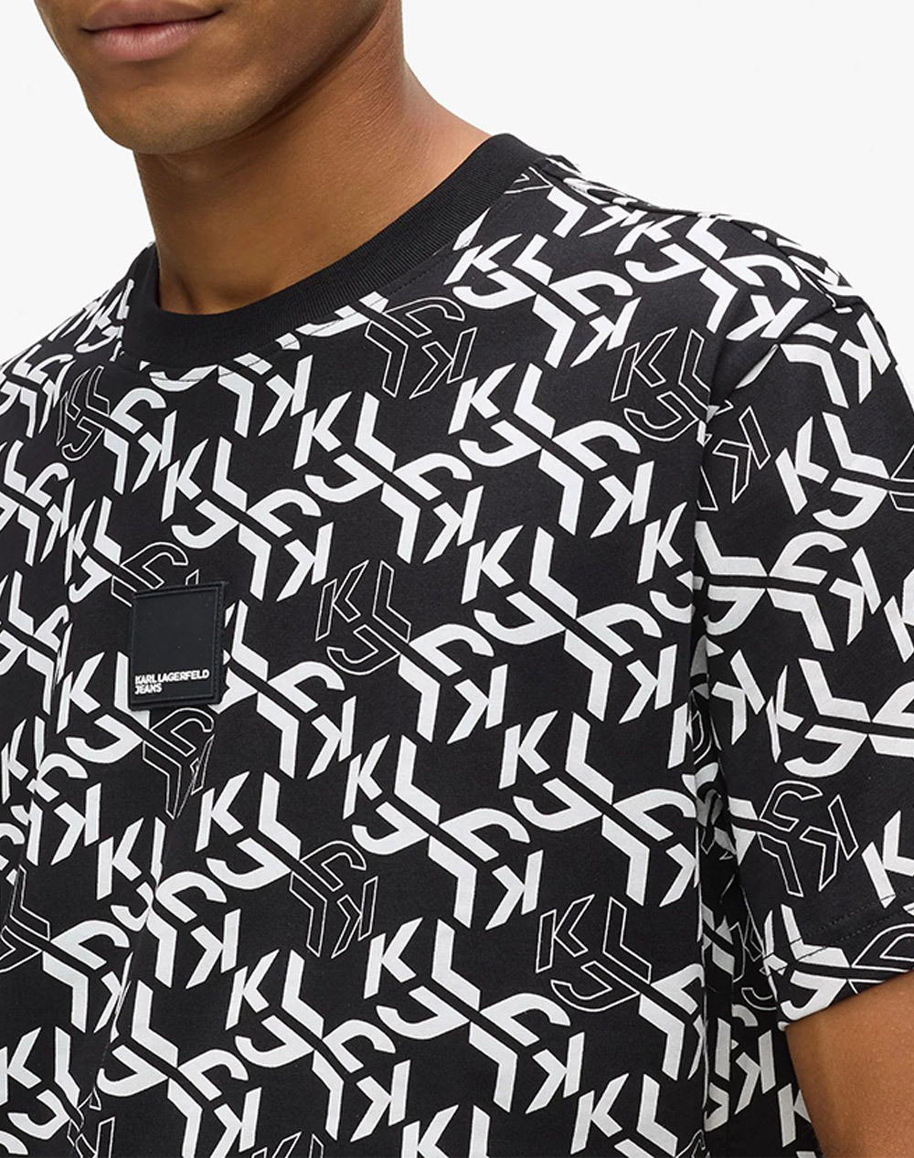 KARL LAGERFELD JEANS KLJ REG SS MONOGRAM AOP TEE B1M17070-1CY Mixed φωτογραφία