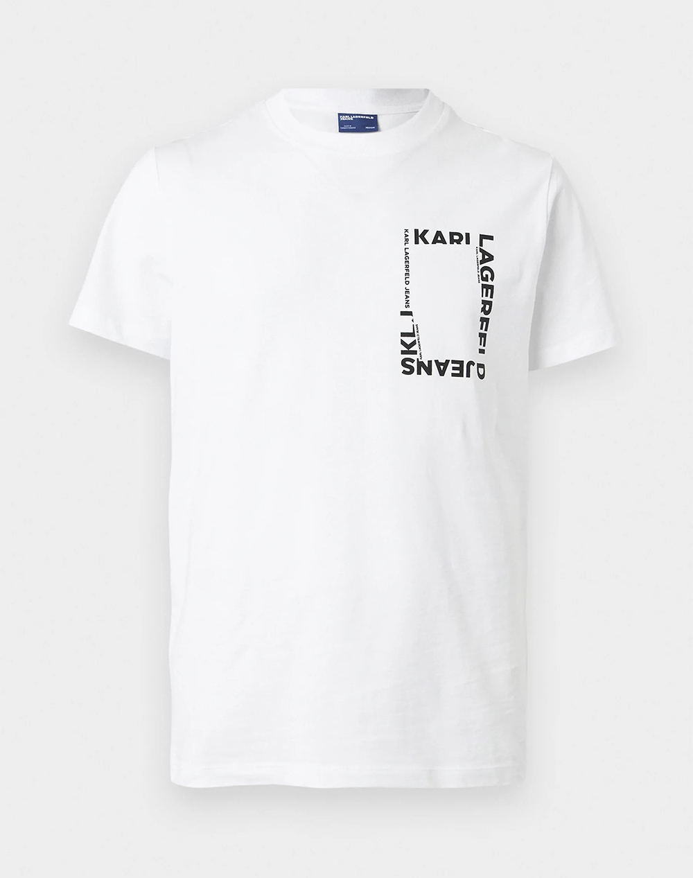 KARL LAGERFELD JEANS KLJ SLIM SS FRAME LOGO TEE B2M17046-100 White