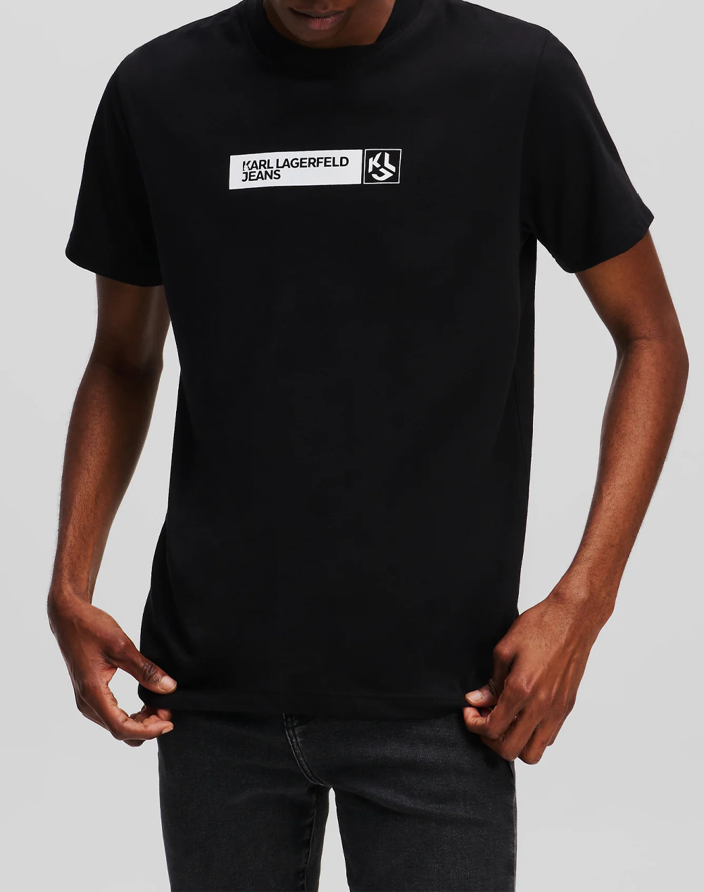 KARL LAGERFELD JEANS KLJ SLIM GRAPHIC TEE A1M17112-999 Black