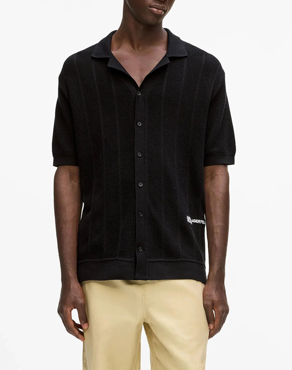 KARL LAGERFELD JEANS KLJ KNIT POLO B2M18028-999 Black