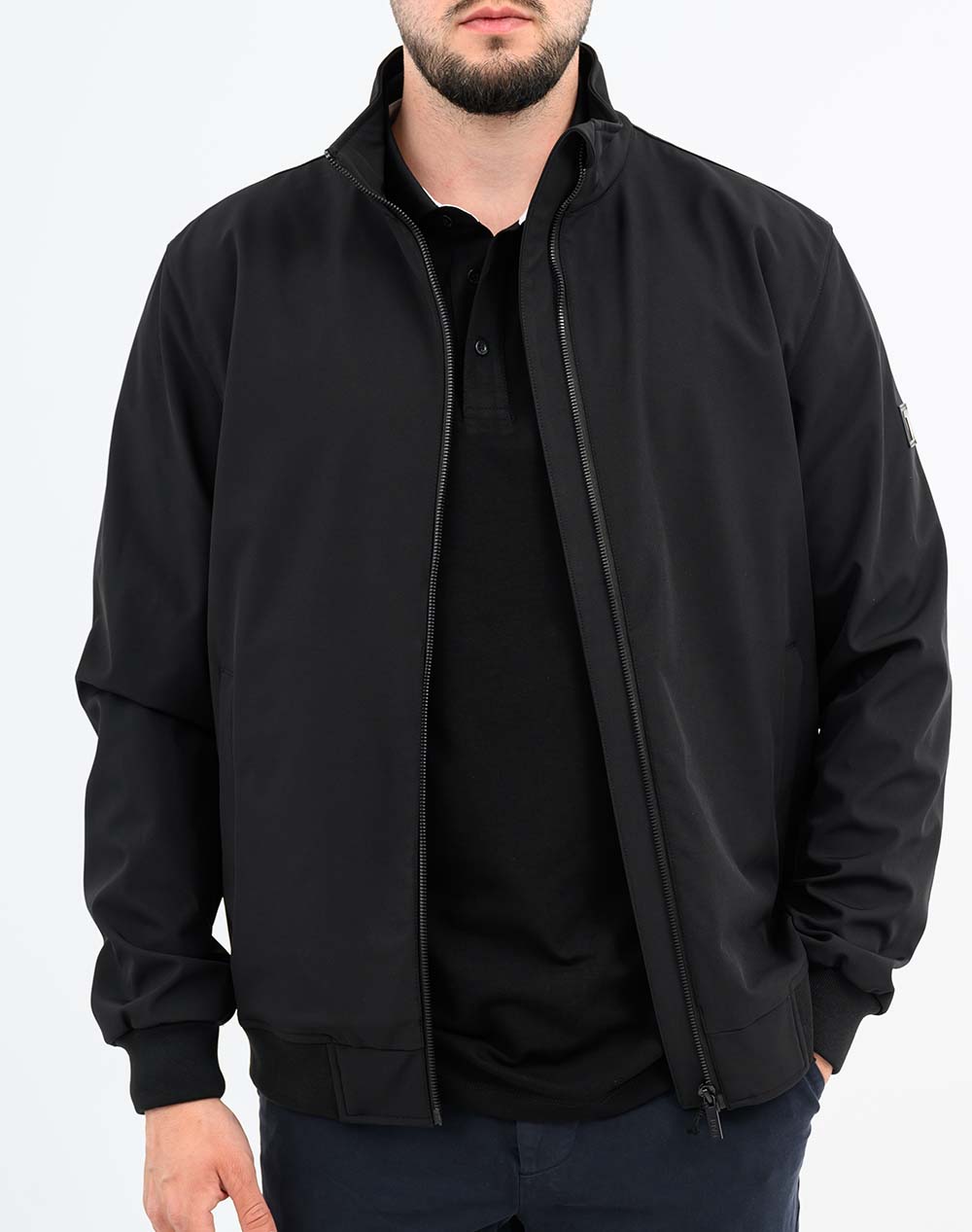 Karl Lagerfeld Blouson 505020-561580-990 Black ανδρικά ρούχα Πανωφορια μπουφάν Politikos Shop Πολιτικός