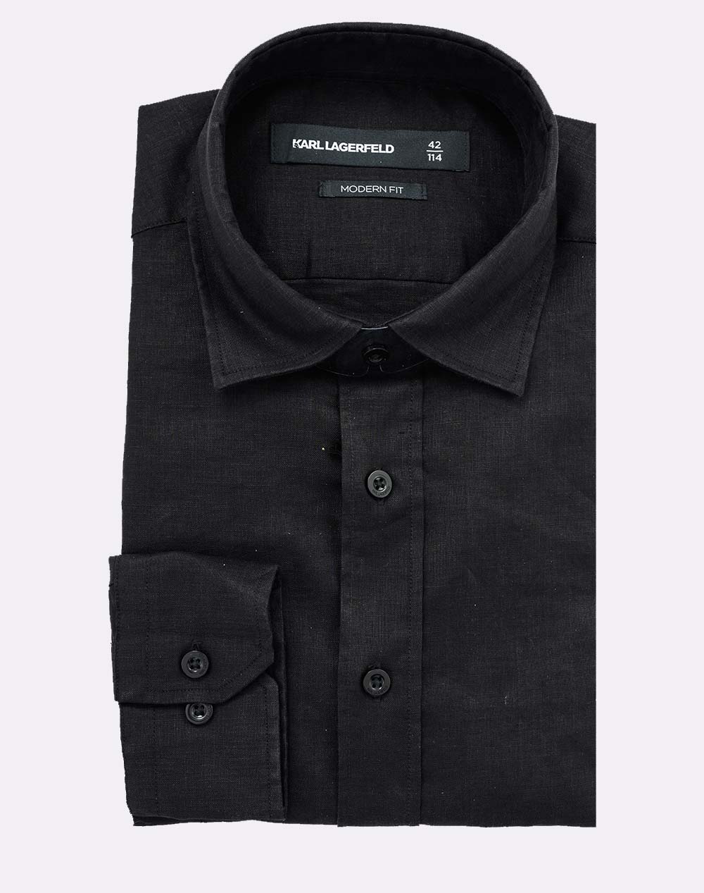 KARL LAGERFELD SHIRT MODERN FIT 605084-562791-990 Black